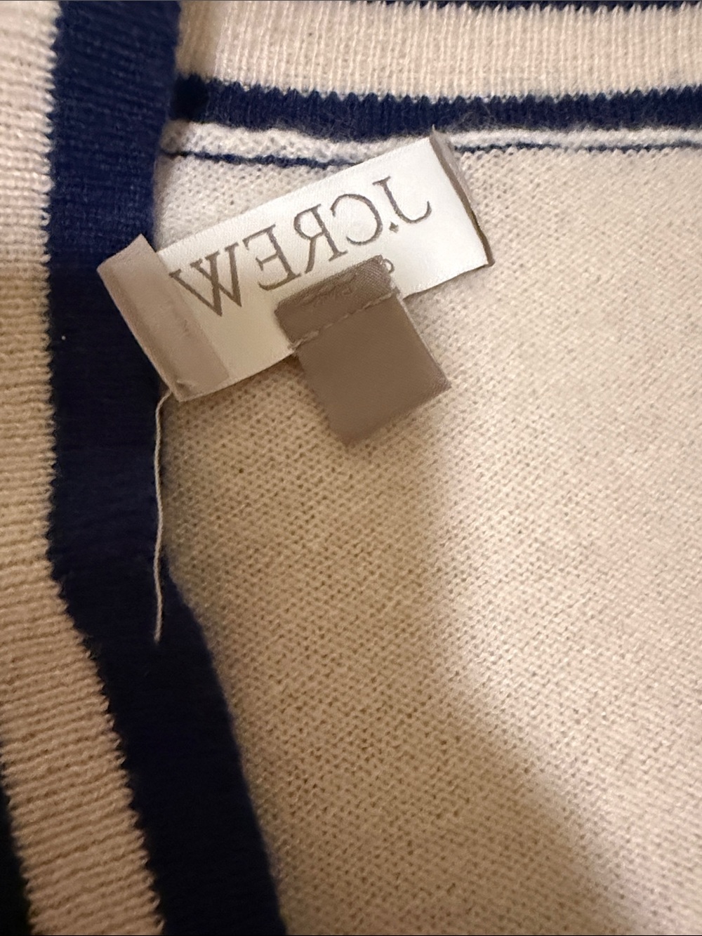 J. Crew Cashmere Cardigan Sweater In Sailor Stripe For Women Size XS - Picture 7 of 14